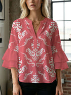 Women's Blouse with Beautiful Floral Design