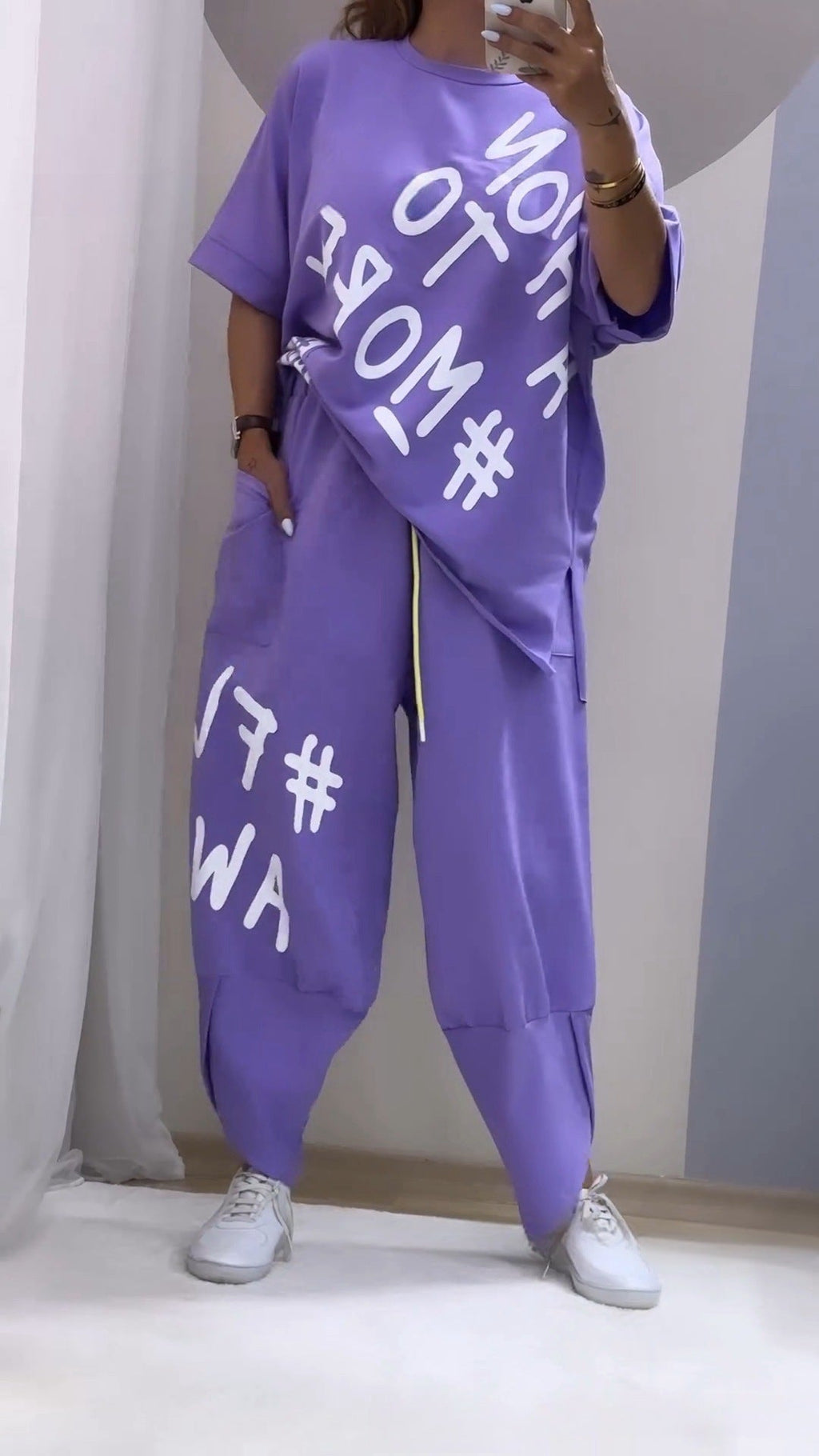 Women's Casual Oversized Sweater and Jogger Set
