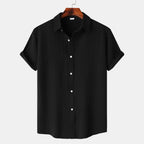 Women's Short Sleeve Shirt with Textured Pattern