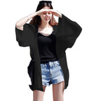 Elegant Kimono Jacket with Loose Fit and Detailed Sleeves