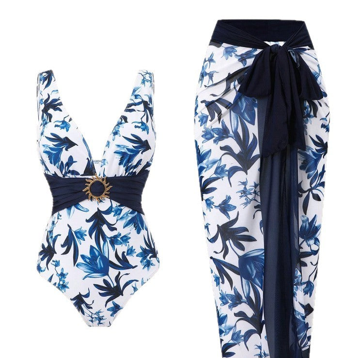 Women's Swimsuit with Elegant Over-Skirt