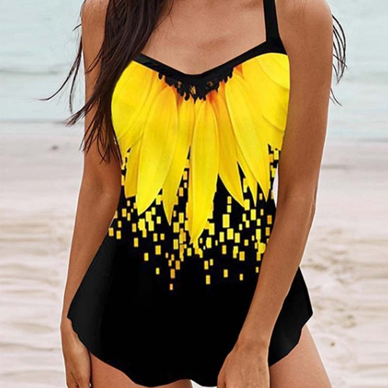 Women's Swim Dress with Modern Gradient