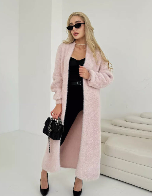 Women's Fluffy Long Cardigan