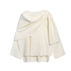 Cozy Knit Poncho with Refined Draping