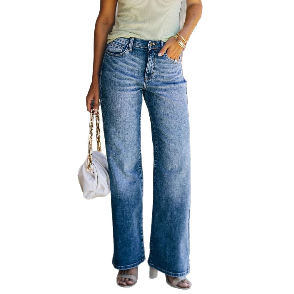 Women's High-Waist Wide-Leg Jeans