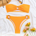 Women's Bandeau Bikini with Fashionable Ring Details