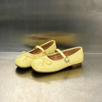 Women's Ballet Flats with Bow Detail and Strap