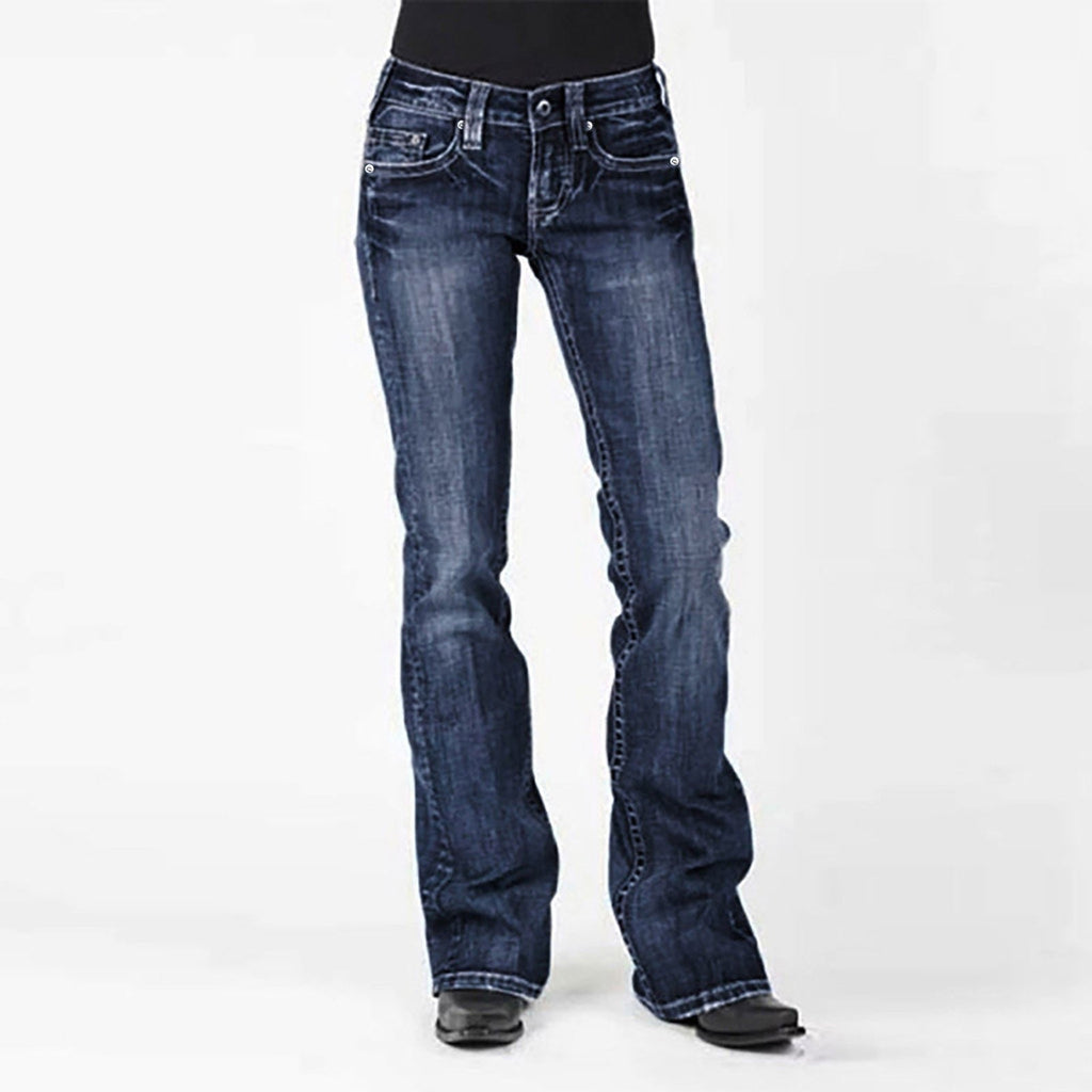 Elegant Bootcut Jeans with High Waist