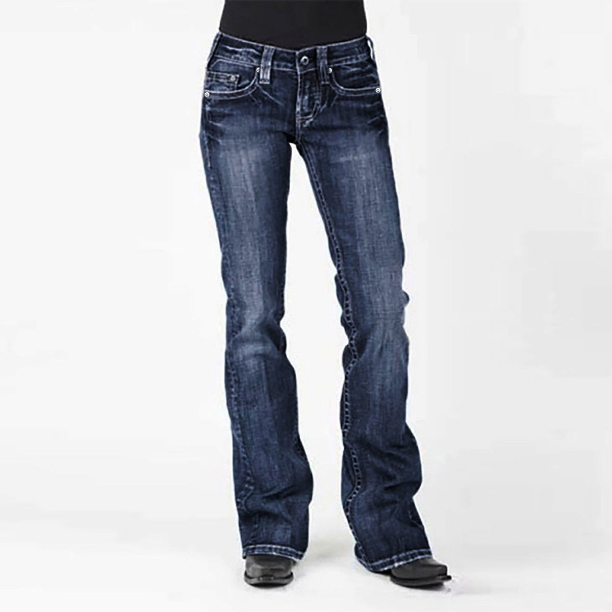 Elegant Bootcut Jeans with High Waist