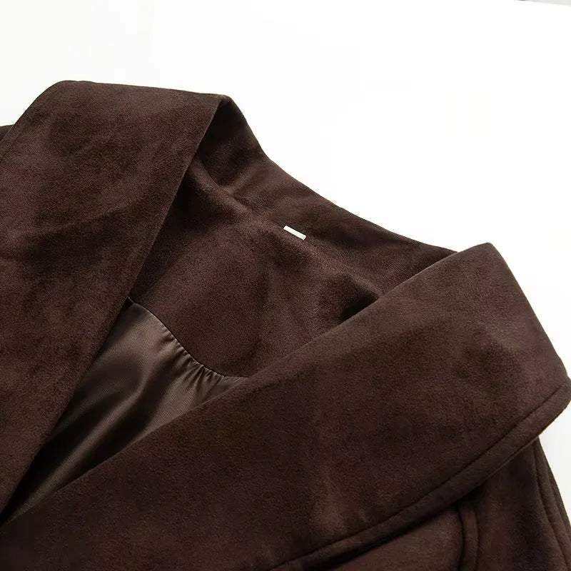 Elegant Transitional Jacket with Tie Belt
