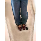 Women's Ballet Flats with Decorative Metallic Studs