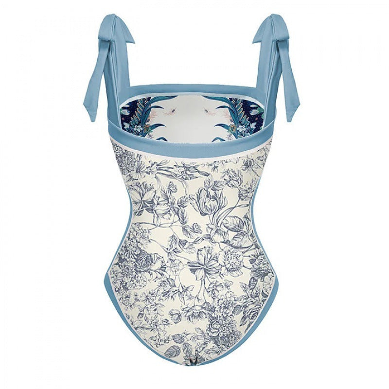 Women's Swimsuit Set with Elegant Wrap Skirt and Fashionable Bows
