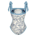 Women's Swimsuit Set with Elegant Wrap Skirt and Fashionable Bows