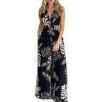 Elegant Jumpsuit with Spaghetti Straps and High Side Slits