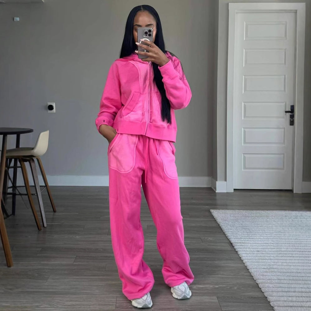 Women's Casual Hoodie and Leisure Pants Set