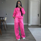 Women's Casual Hoodie and Leisure Pants Set