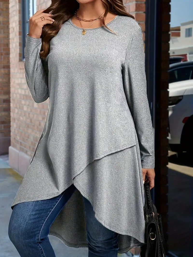 Women's Asymmetric Long-Sleeve Shirt