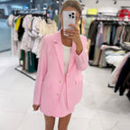 Women's Elegant Blazer and Skirt Set