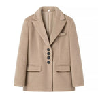 Elegant Velour Jacket with Classic Button Details