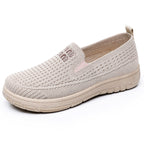 Women's Breathable Casual Slip-On Sneakers with Elastic Upper