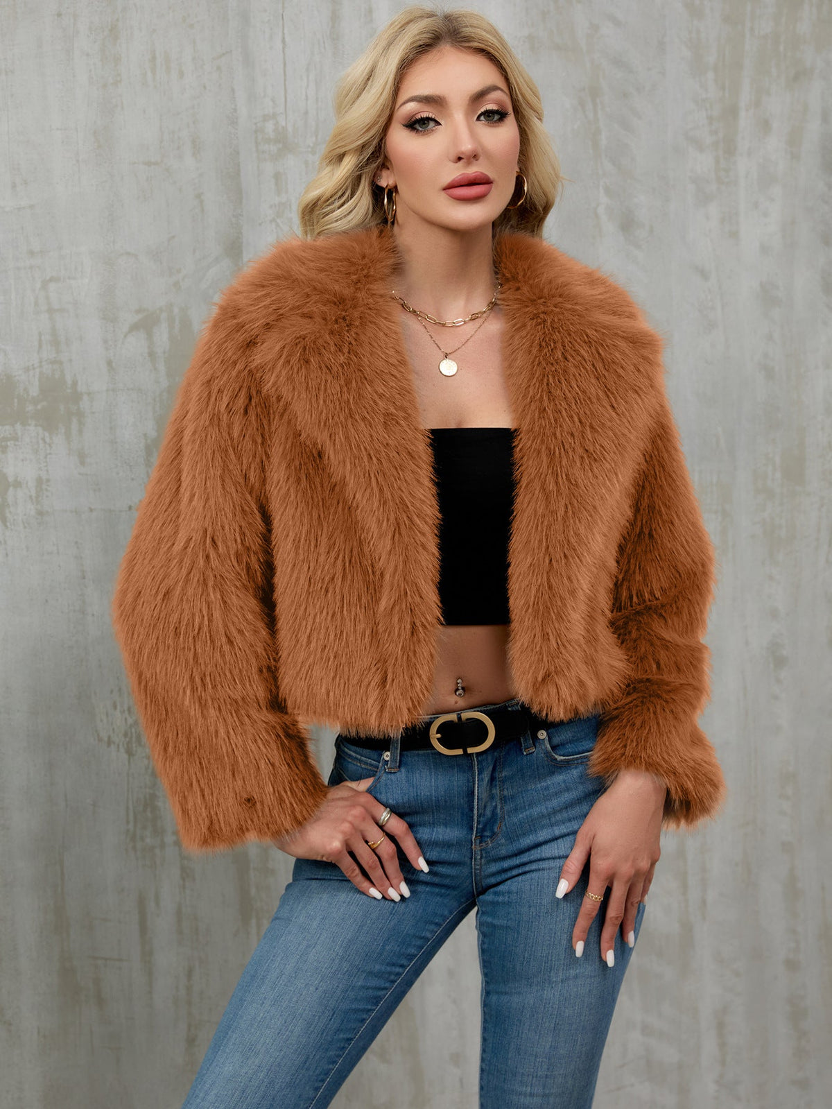Women's Elegant Faux Fur Bolero