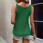 Sleeveless Textured Knit Top