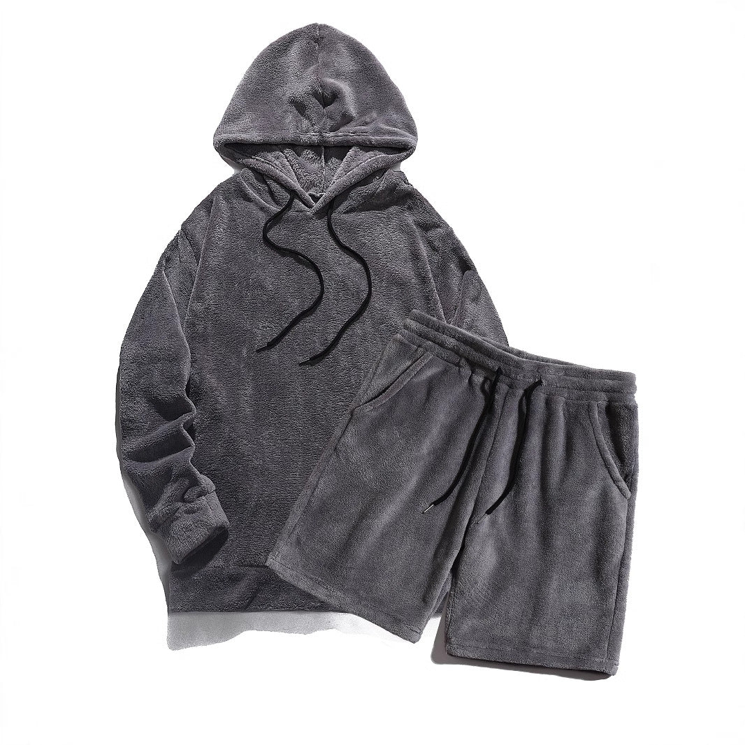 Women's Cozy Fleece Hoodie and Shorts Set