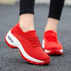 Women's Breathable Comfort Sneakers with Elastic Upper