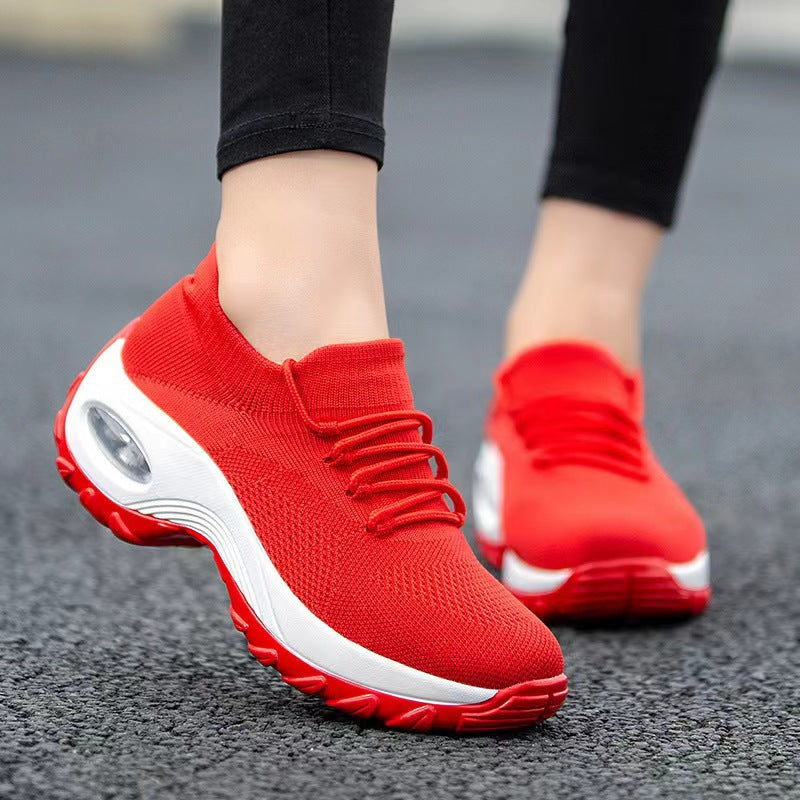 Women's Breathable Comfort Sneakers with Elastic Upper
