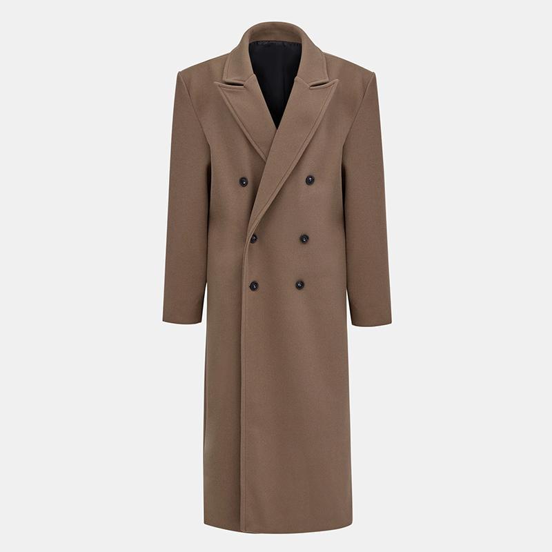 Women's Elegant Double-Breasted Trench Coat with Belt
