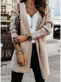 Elegant Knit Cardigan with Button Details and Pockets