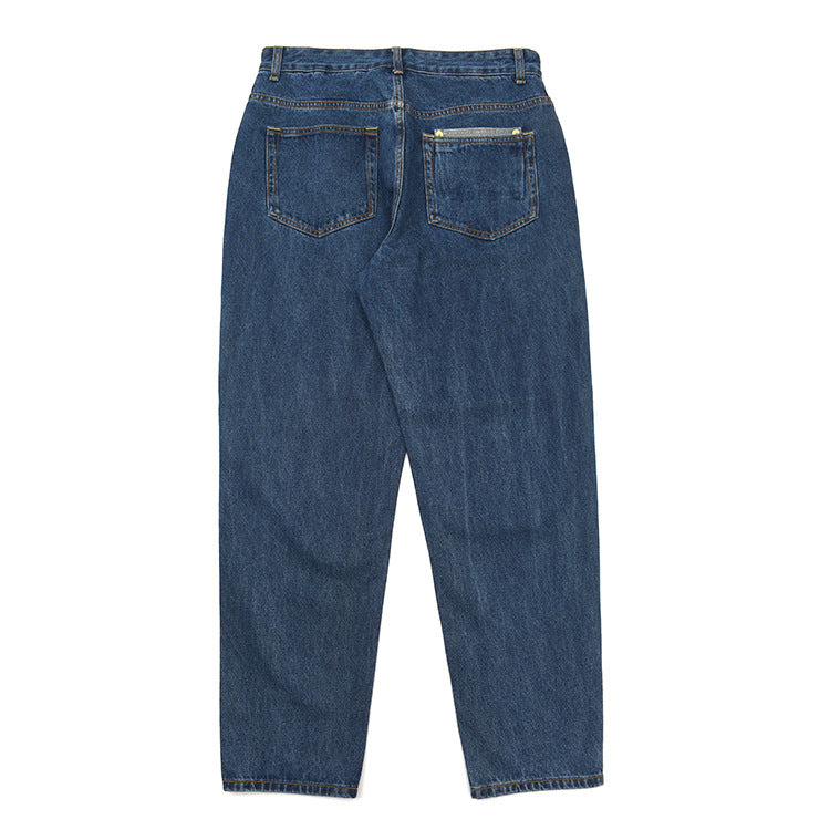 Women's High-Waisted Vintage-Style Straight-Leg Jeans