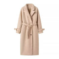 Elegant Wool Coat with Belt and Patch Pockets