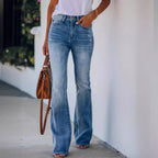 Women's High-Waisted Flared Jeans