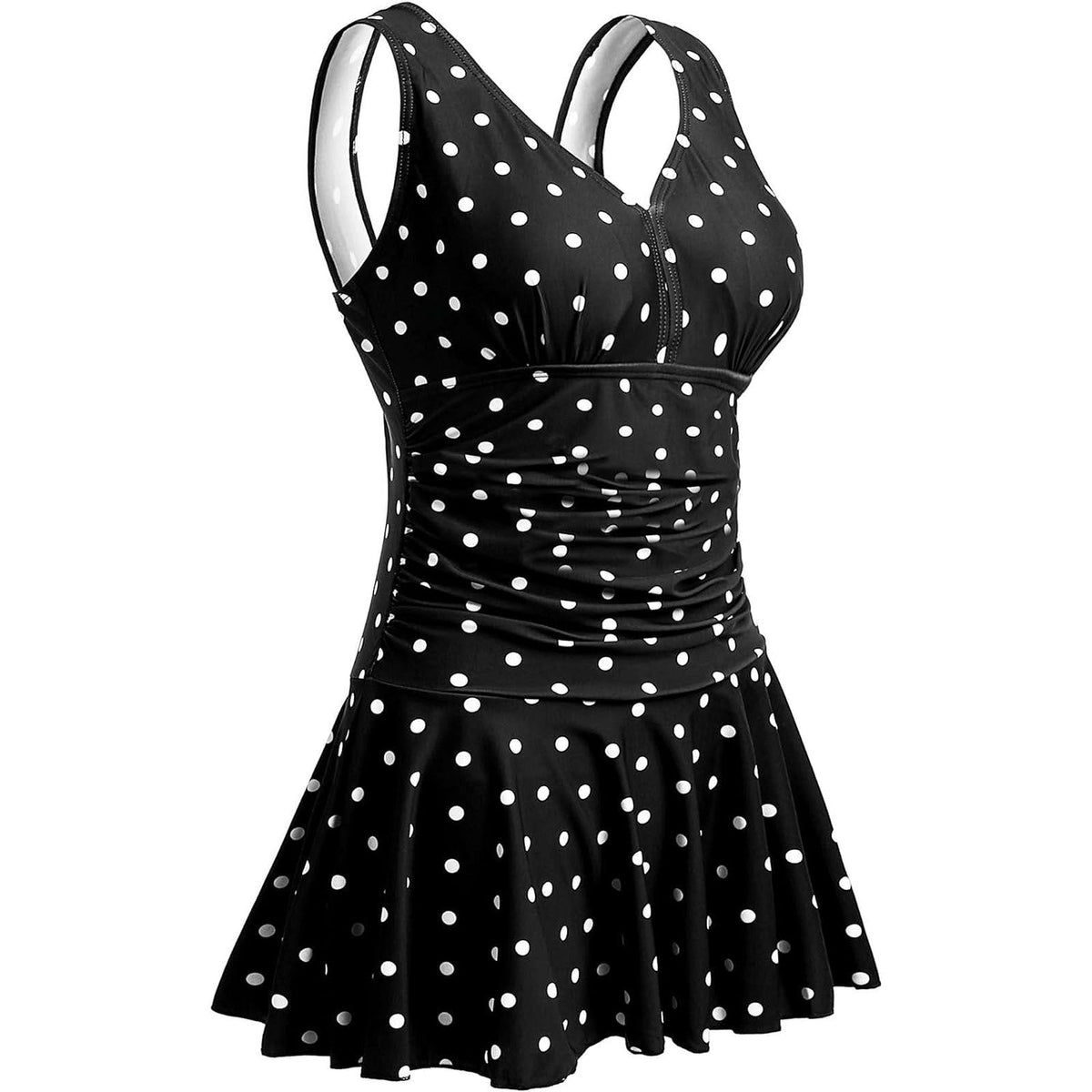 Women's Ruffled Swimsuit with Cherry Print