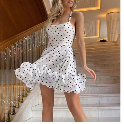 Women's A-Line Dress with Voluminous Ruffled Hem