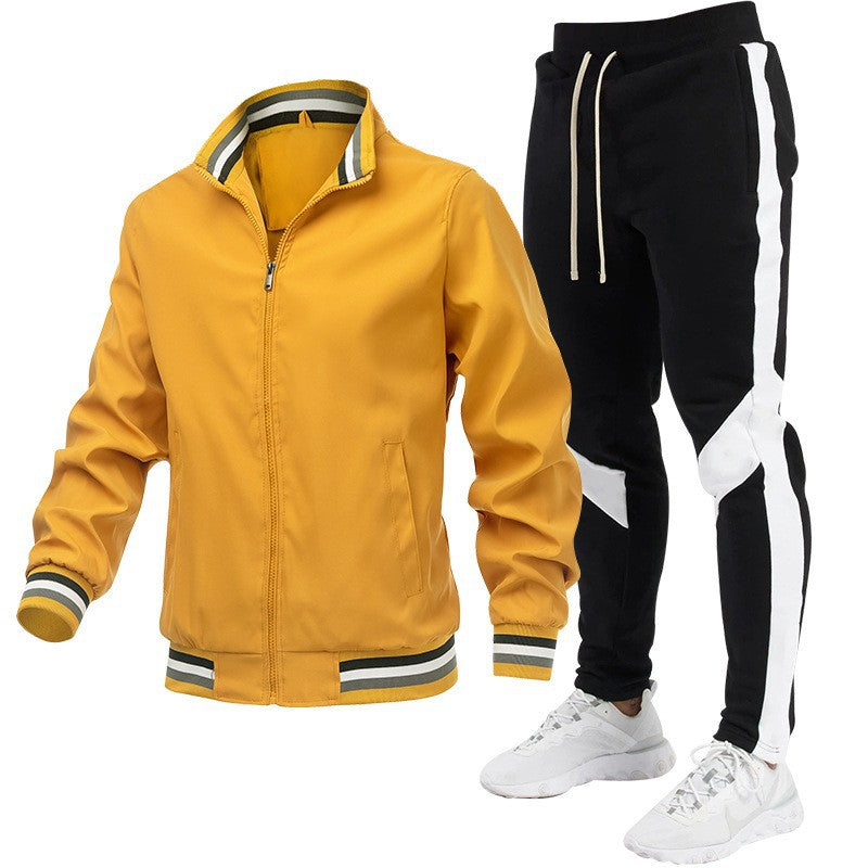 Men's Sporty Track Jacket and Jogging Pants Set
