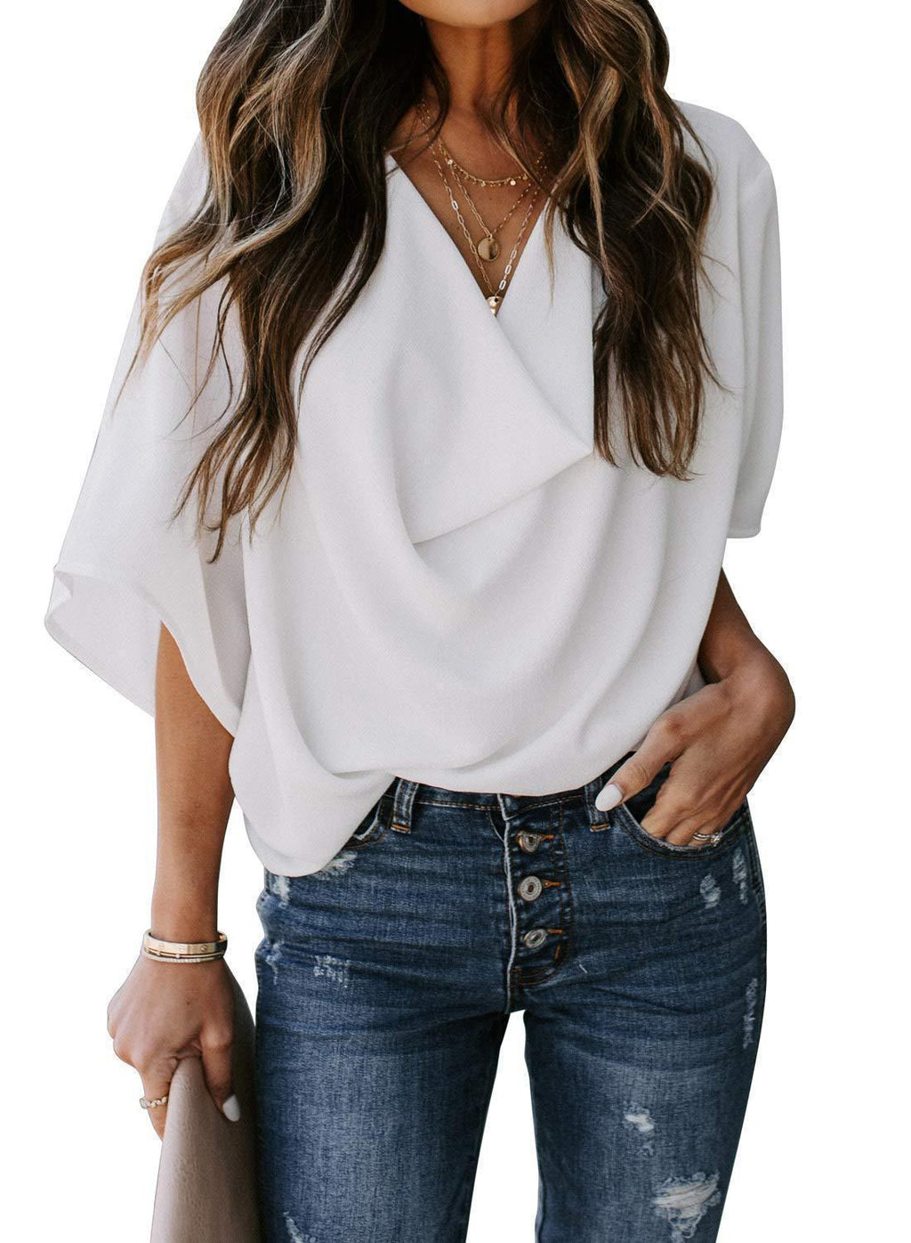 Women's Boat Neck Blouse with Casual Fit