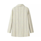Women's Elegant Plaid Blazer Jacket