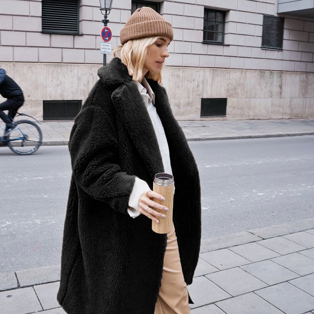 Women's Cozy Oversized Teddy Fleece Coat