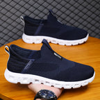Women's Breathable Slip-On Sneakers with Elastic Knit Upper and Non-Slip Sole