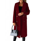 Elegant Double-Breasted Coat with Modern Cut