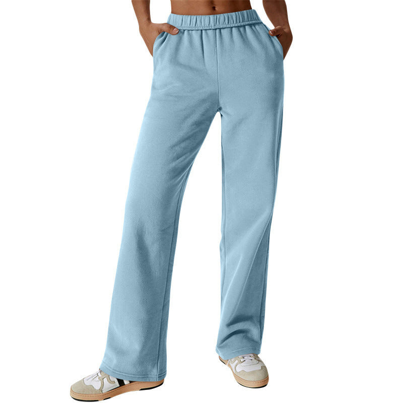 Women's Casual Trousers with Comfortable Fit and Side Pockets