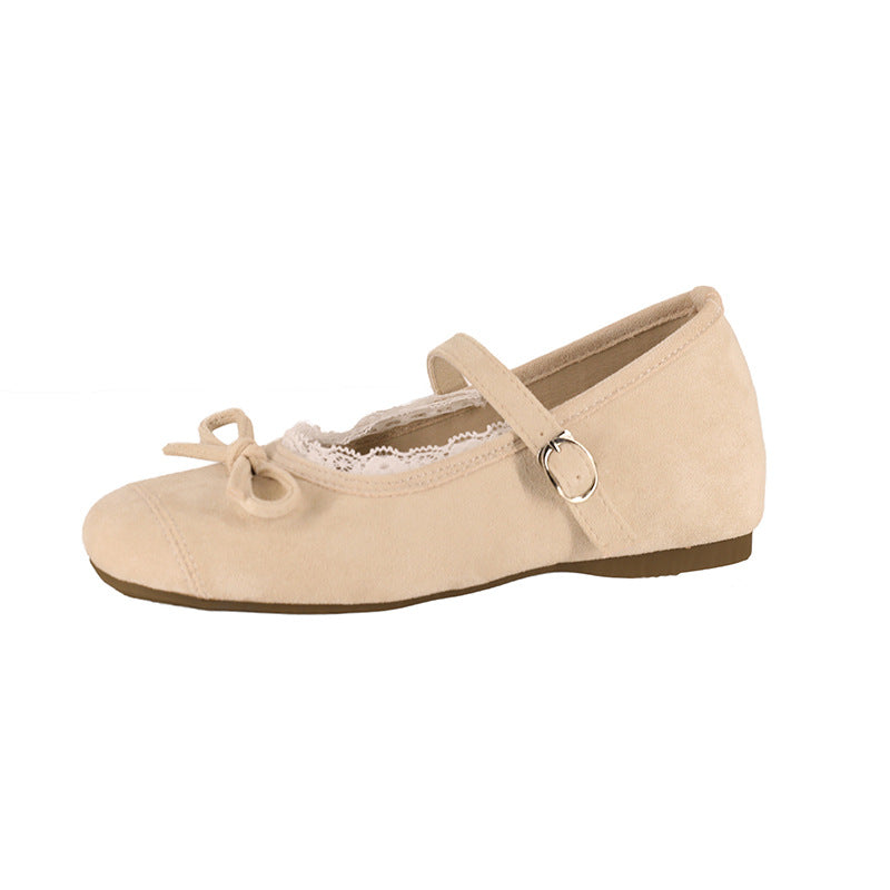 Women's Ballet Flats with Decorative Strap
