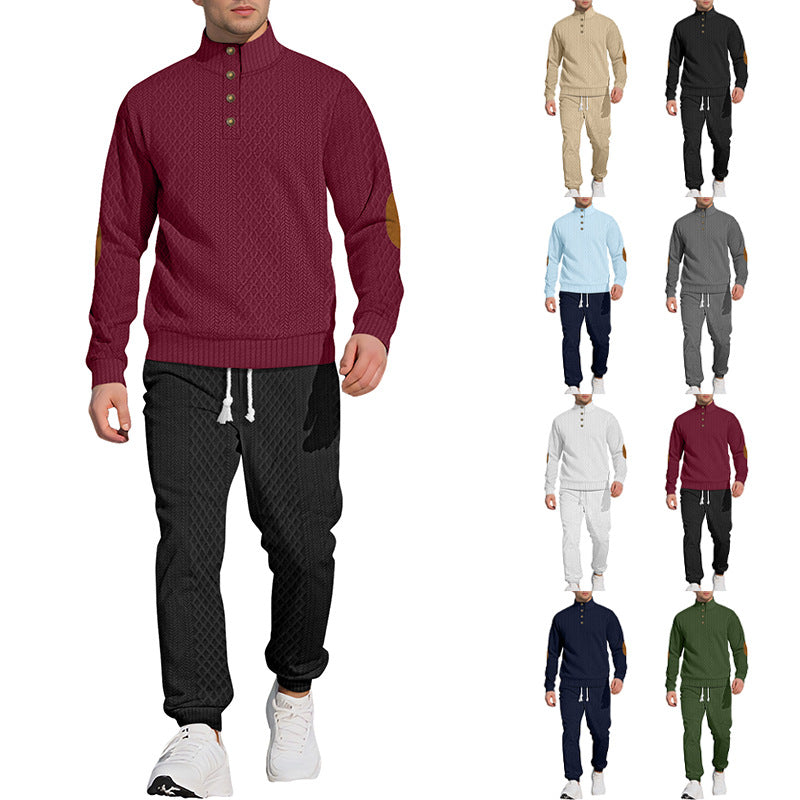 Men's Patterned Knit Leisure Set