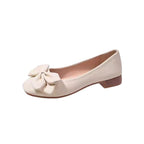 Women's Ballet Flats with Elegant Bow Detail
