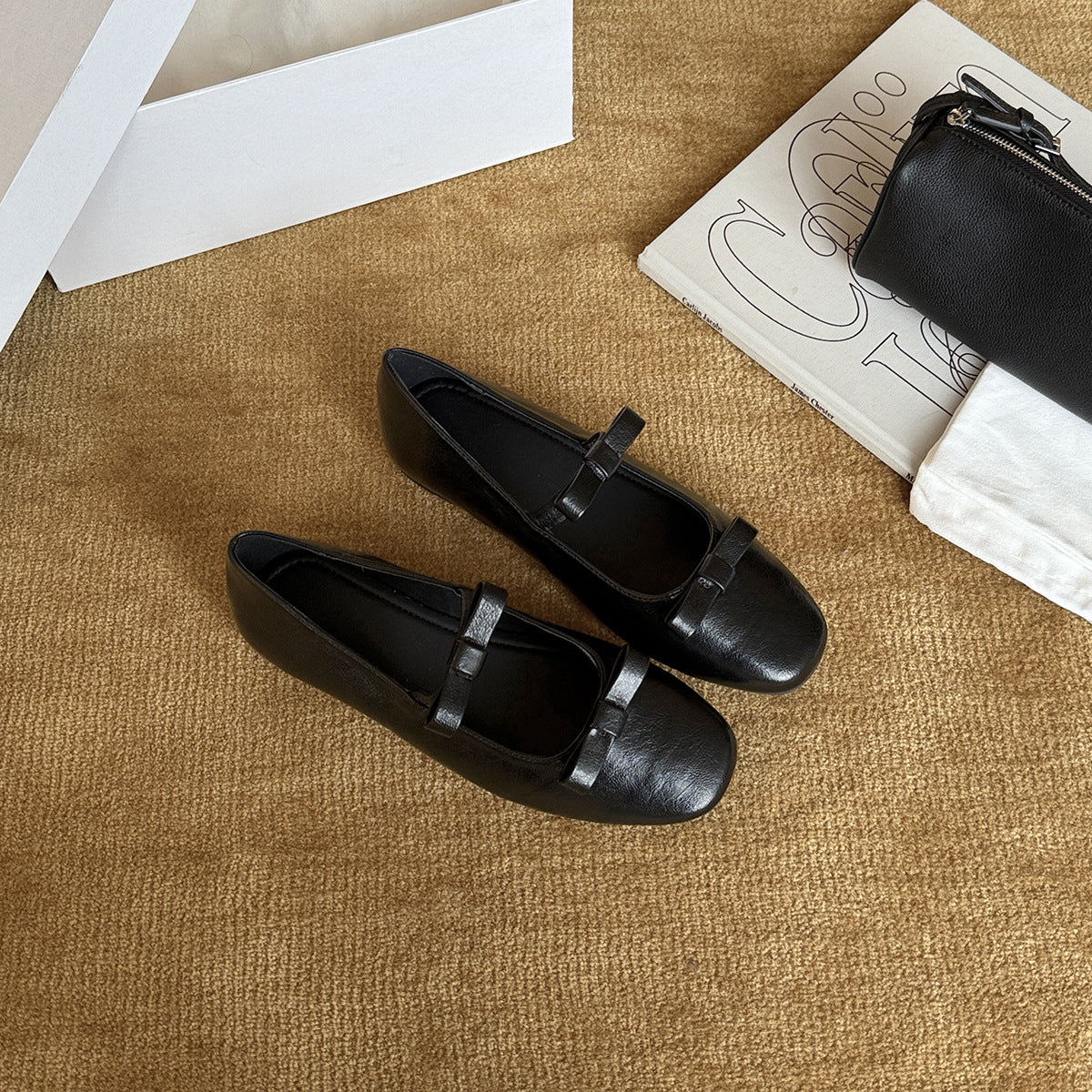 Women's Ballet Flats with Elegant Strap and Comfortable Footbed