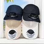 Breathable sports cap with removable USB fan Kalsten