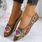 Women's Crystal Embellished Ballet Flats
