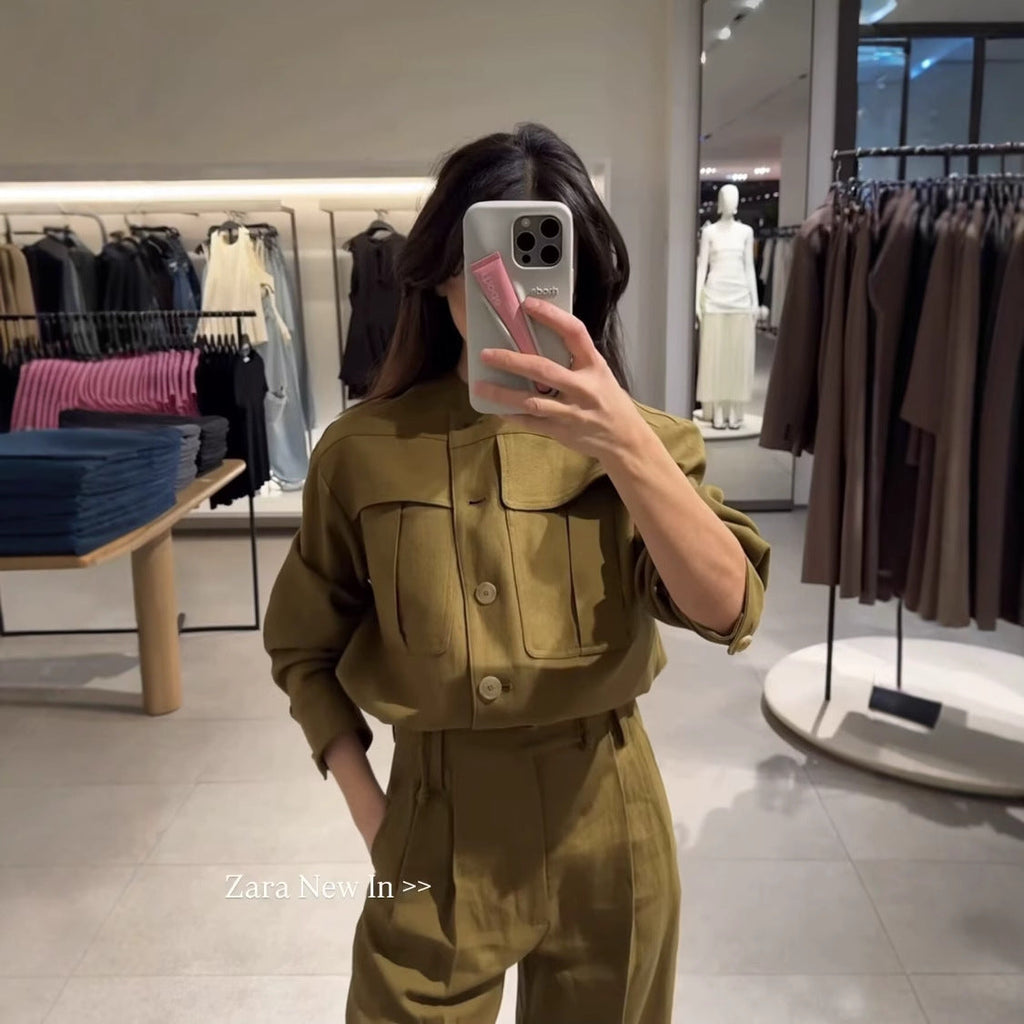 Women's Cropped Utility Jacket